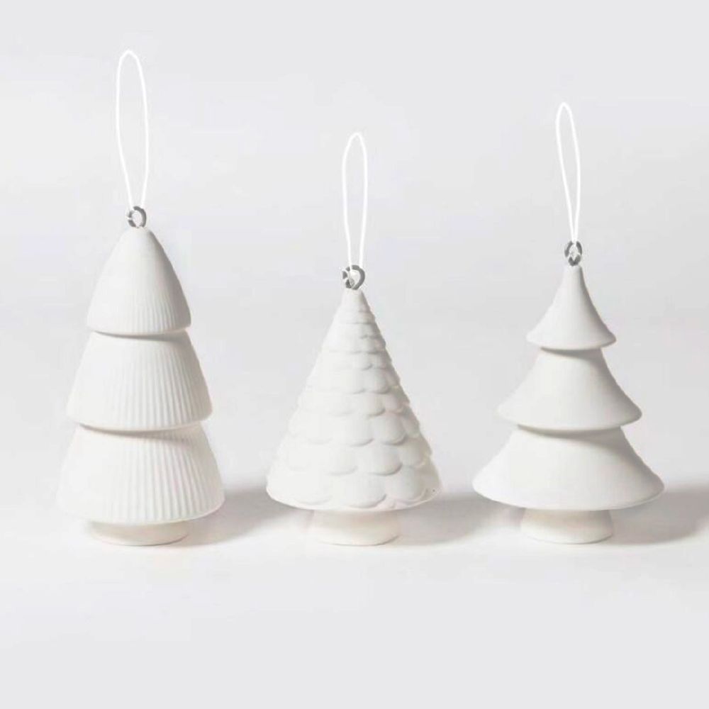 Robert Gordon - Hanging Christmas Tree Ornaments - Set Of 3 White