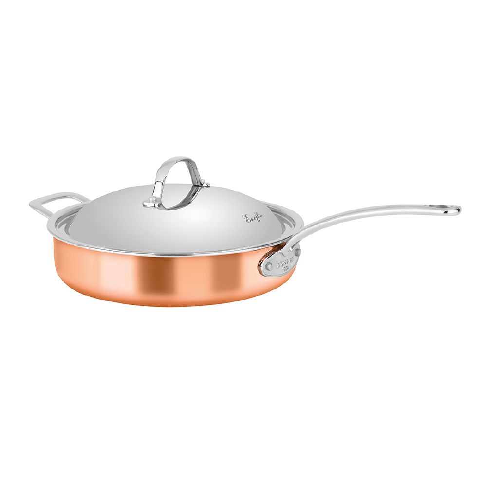 Saute Pan Copper Chasseur Escoffier 28x6cm - Hospitality Superstore