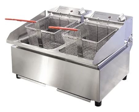 WOODSON Deep Fryer Double Pan 2 x 5.5 Ltr Pans 550mm W.FRT50