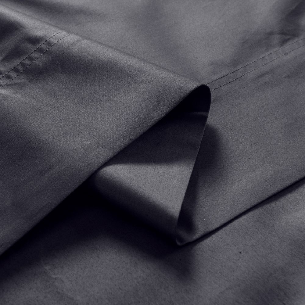 King Single Fitted Sheet - Charcoal