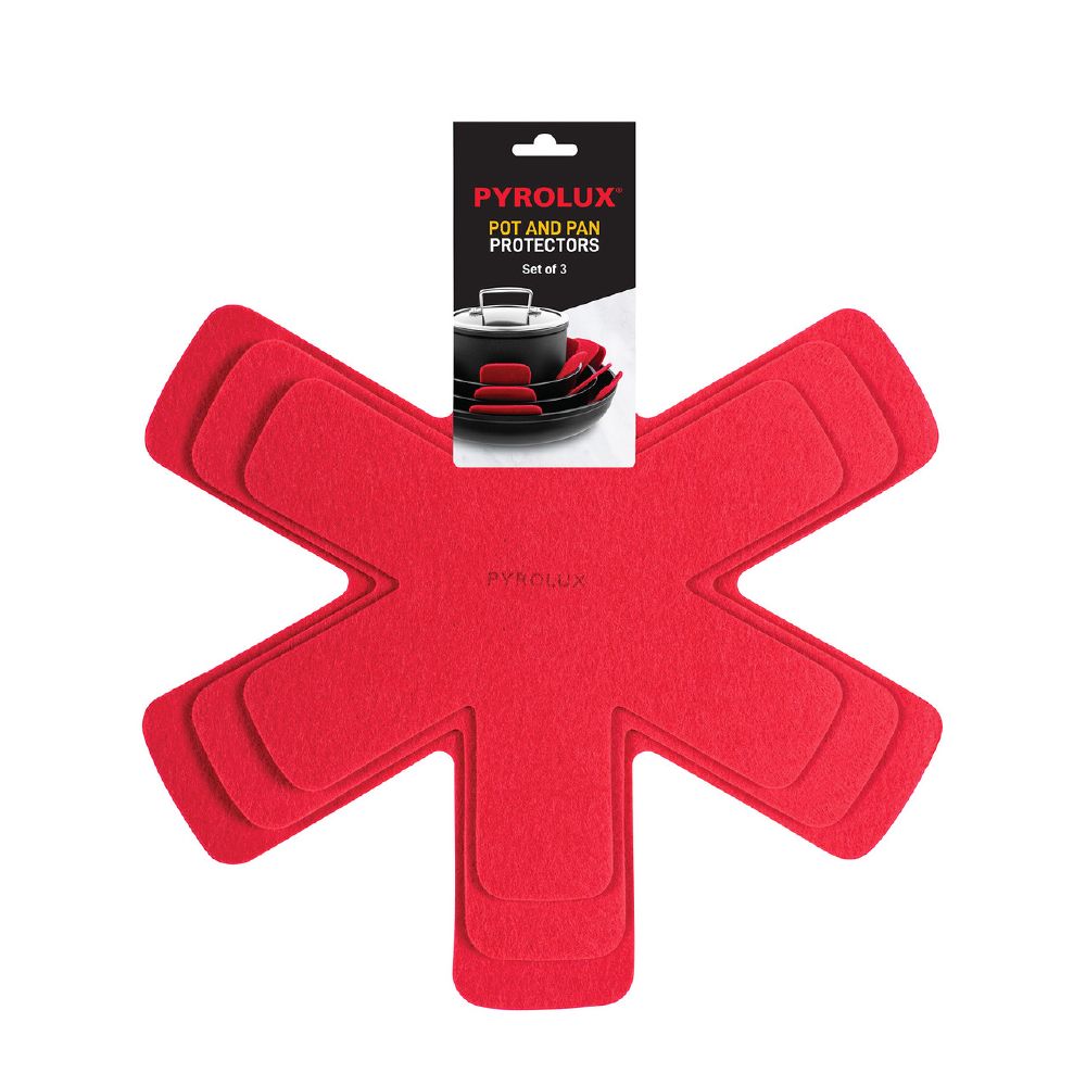 3 Piece Pan Protector Set - Red PYROLUX