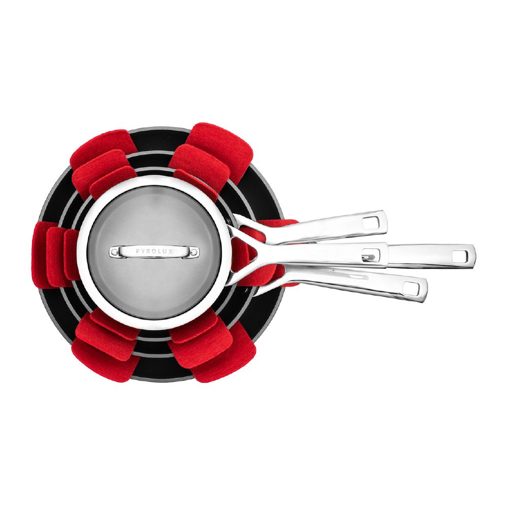 3 Piece Pan Protector Set - Red PYROLUX