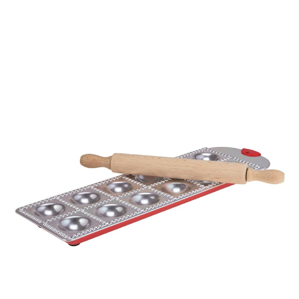 Ravioli Making Tray Set With Rolling Pin