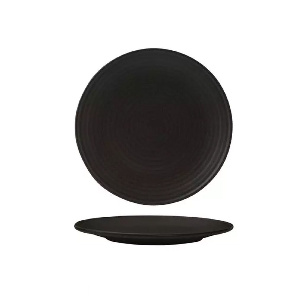 Zuma Charcoal Ribbed Coupe Plate 210mm