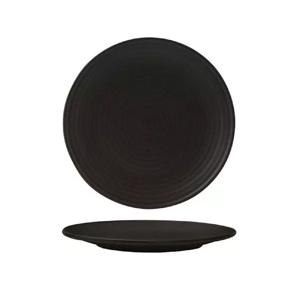 Zuma Charcoal Ribbed Coupe Plate 265mm