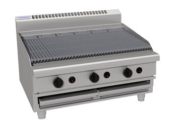 WALDORF Gas Chargrill Benchtop 900mm CH8900G-B