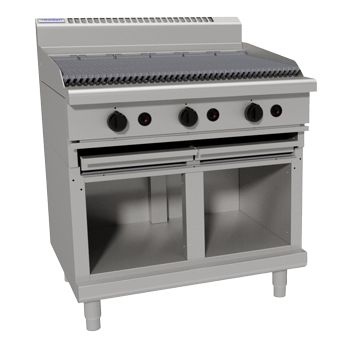 WALDORF Gas Chargrill On Cabinet 900mm CH8900G-CB