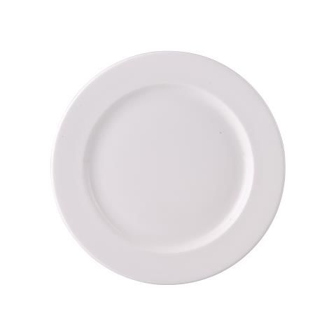 Ascot Plate 160mm w/Wide Rim Fine Bone China