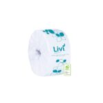 Toilet Paper Tissue Mini Jumbo 2 Ply 200m Essentials LIVI